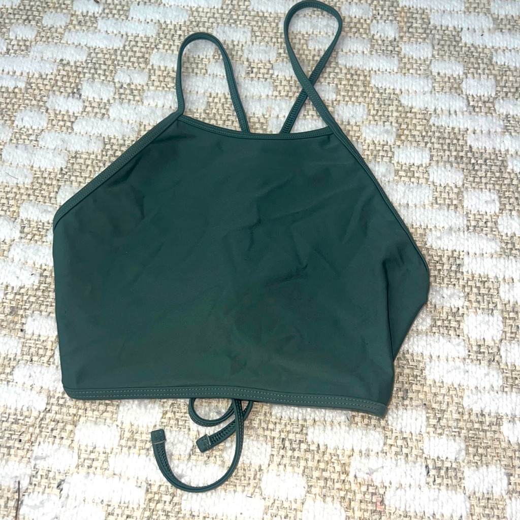 Green Kids Bikini Top